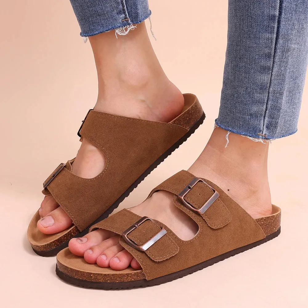 Litfun Classic Cork Clogs For Women Men Cork Footbed Mules For Men Comfort Beach Slippers Slip-on Potato Shoes Evening Sandals