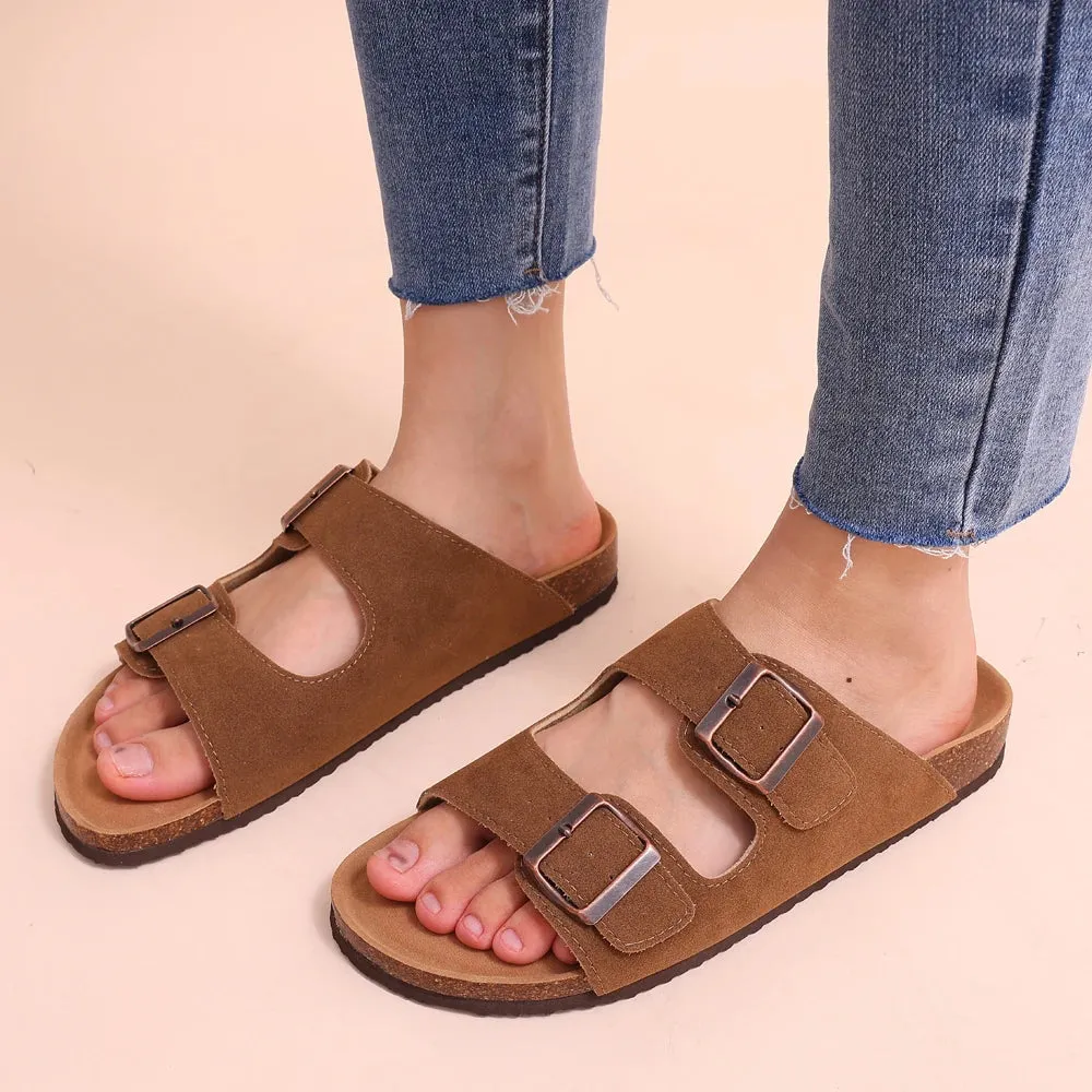 Litfun Classic Cork Clogs For Women Men Cork Footbed Mules For Men Comfort Beach Slippers Slip-on Potato Shoes Evening Sandals