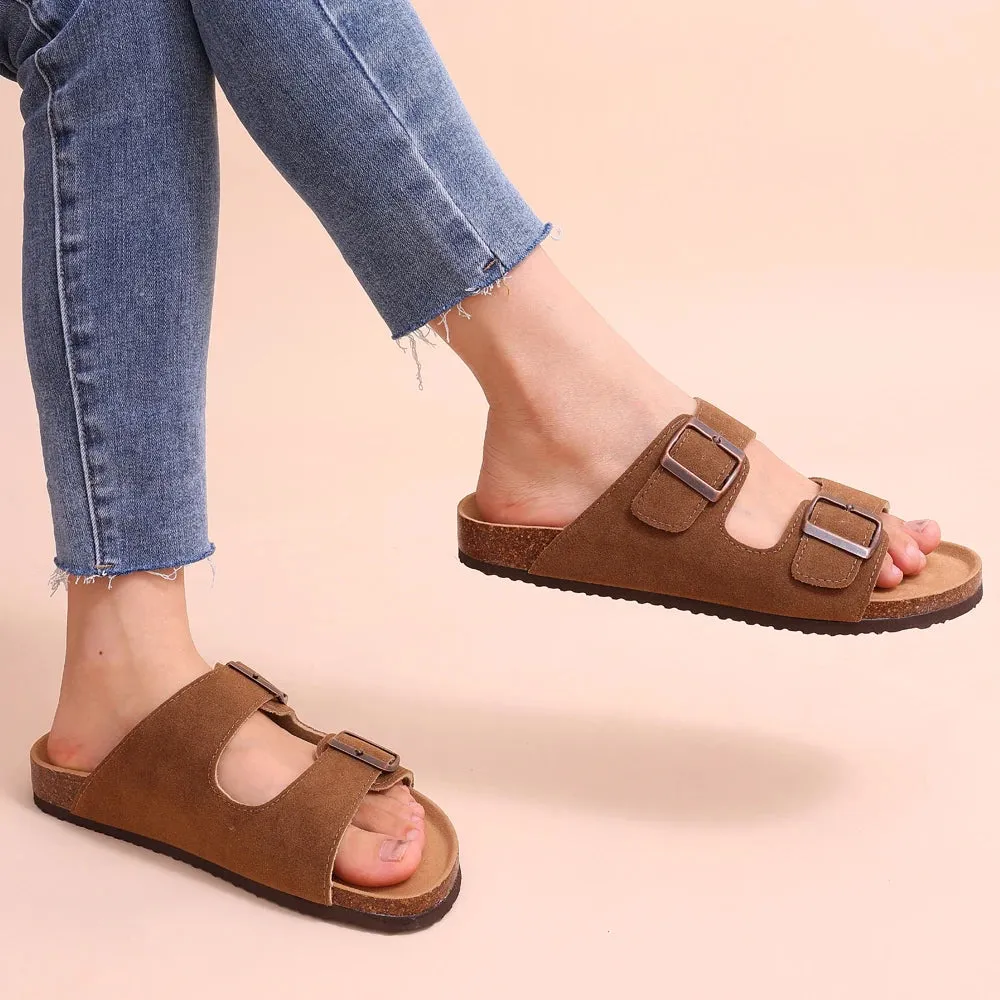 Litfun Classic Cork Clogs For Women Men Cork Footbed Mules For Men Comfort Beach Slippers Slip-on Potato Shoes Evening Sandals