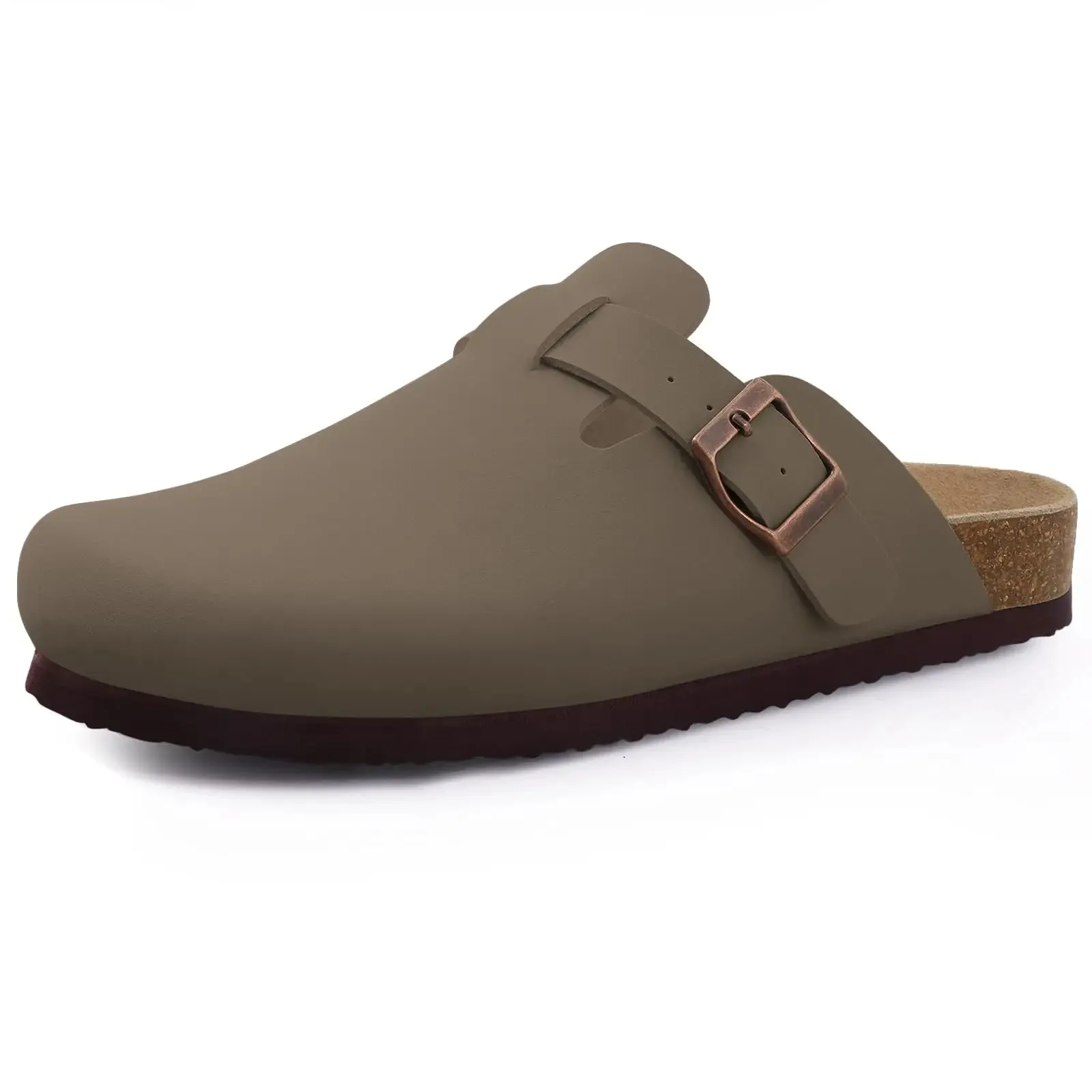 Litfun Classic Cork Clogs For Women Men Cork Footbed Mules For Men Comfort Beach Slippers Slip-on Potato Shoes Evening Sandals