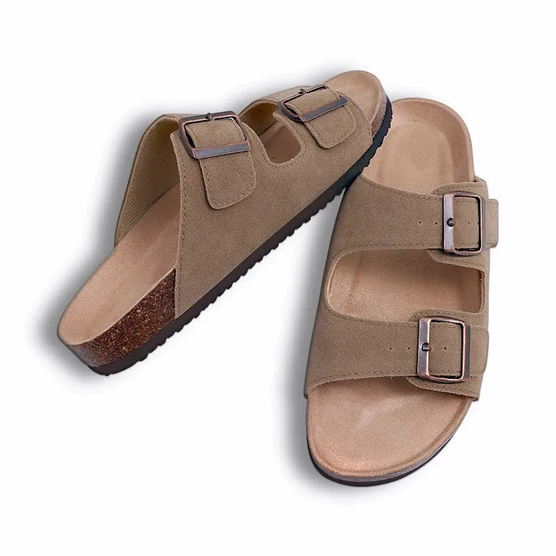 Litfun Classic Cork Clogs For Women Men Cork Footbed Mules For Men Comfort Beach Slippers Slip-on Potato Shoes Evening Sandals