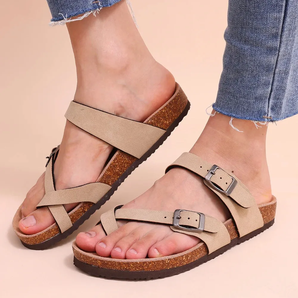 Litfun Classic Cork Clogs For Women Men Cork Footbed Mules For Men Comfort Beach Slippers Slip-on Potato Shoes Evening Sandals