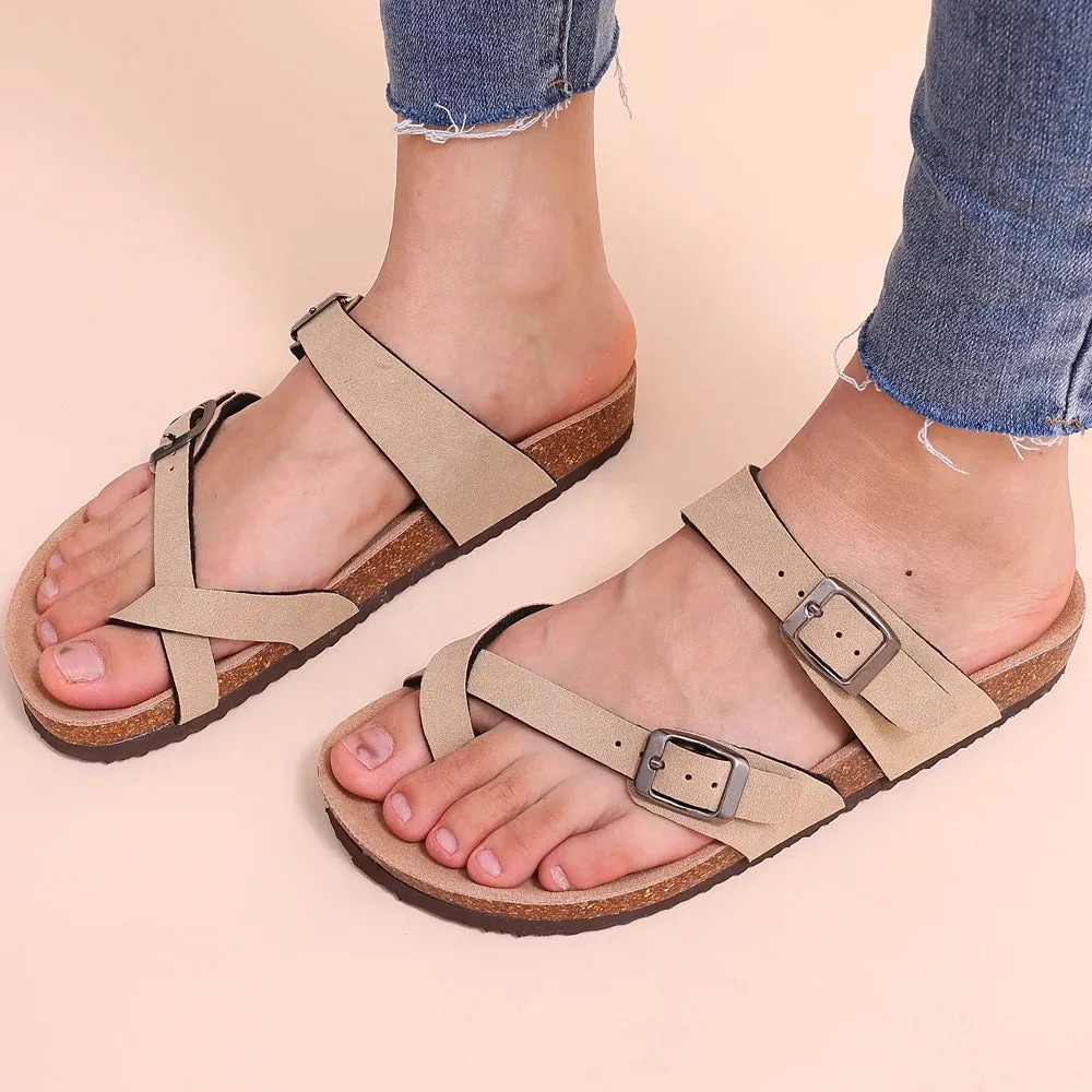 Litfun Classic Cork Clogs For Women Men Cork Footbed Mules For Men Comfort Beach Slippers Slip-on Potato Shoes Evening Sandals