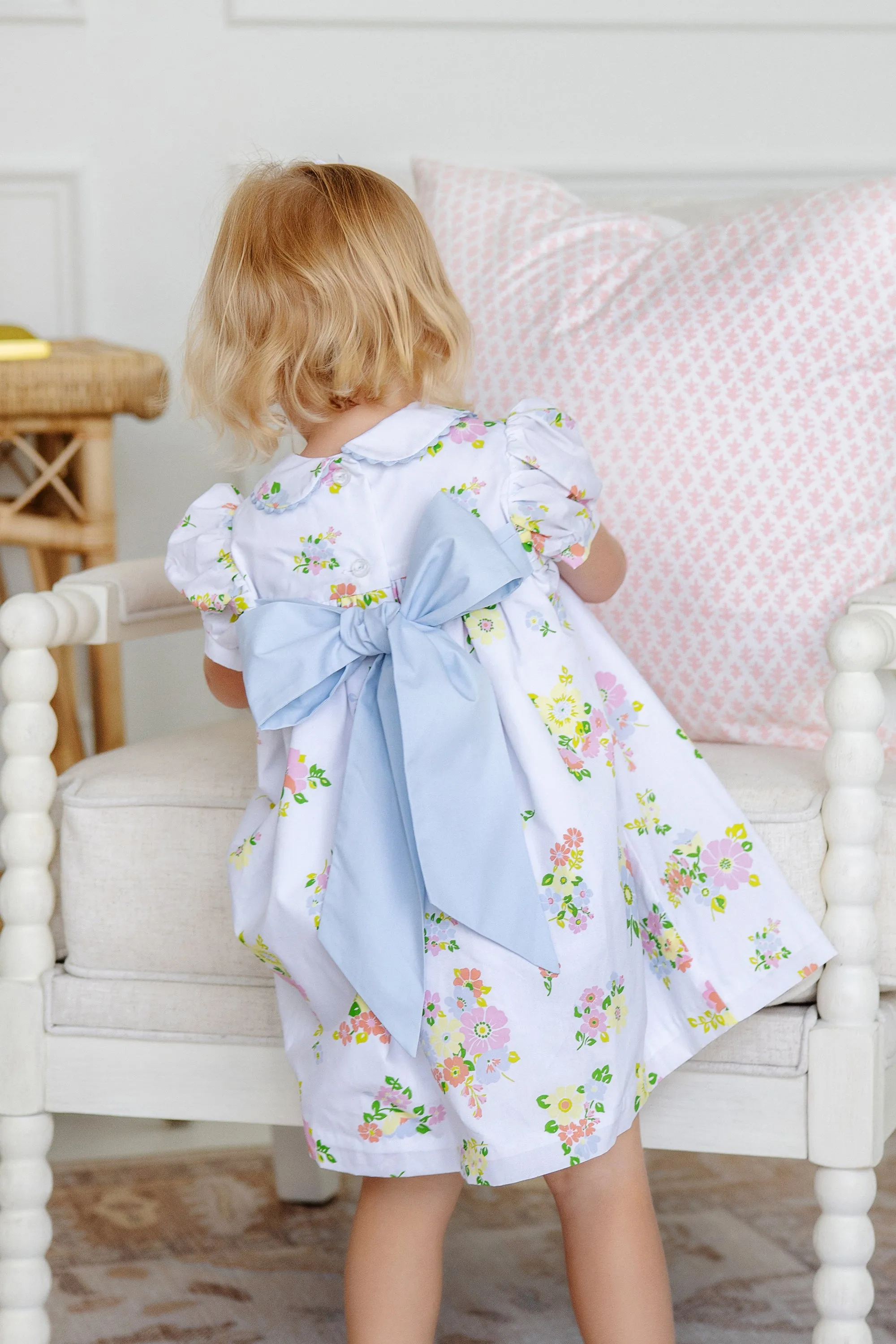 Mary Dal Dress - Biltmore Blooms with Buckhead Blue
