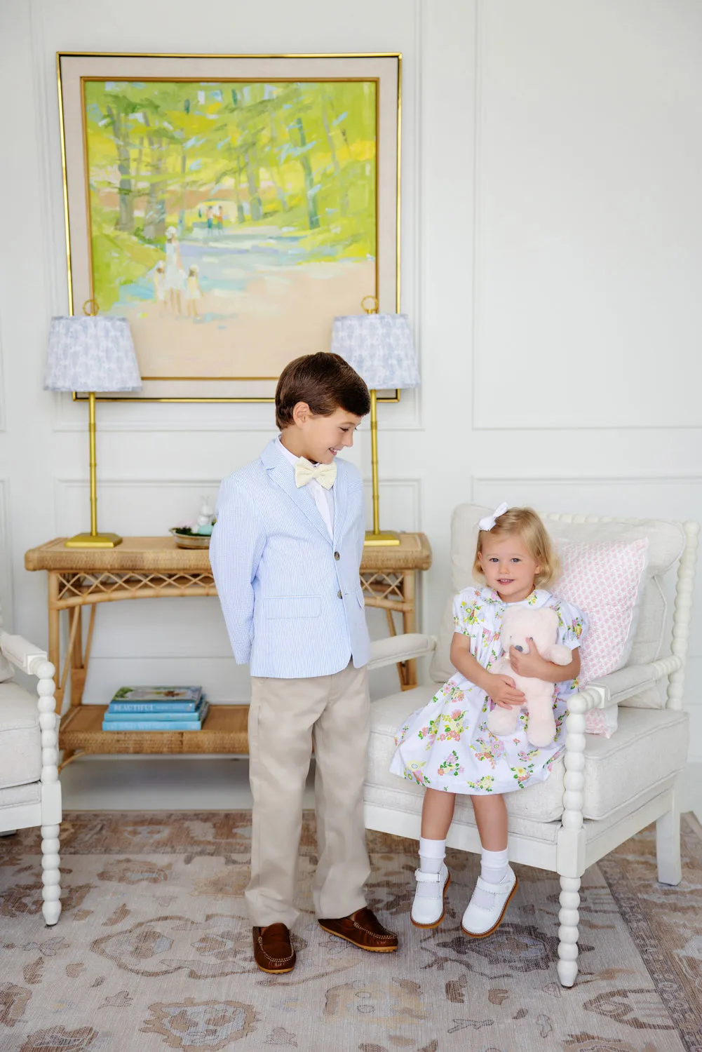 Mary Dal Dress - Biltmore Blooms with Buckhead Blue