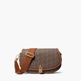 Mila Medium Empire Signature Logo Messenger Bag