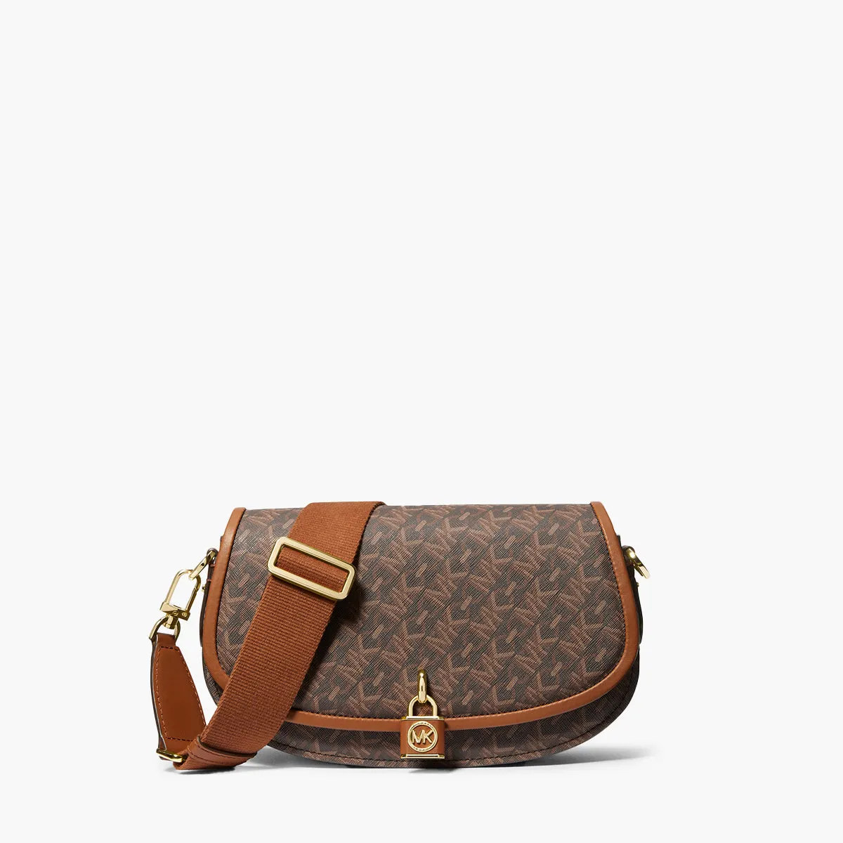 Mila Medium Empire Signature Logo Messenger Bag