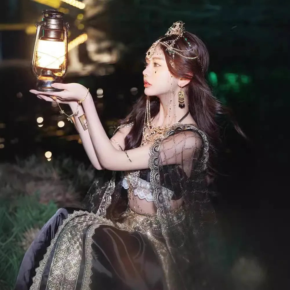 Princess of the Western Regions Dunhuang Hanfu Exotic Style Tianzhu Girl Photo Travel Photography Stage Photography Suit Flying Dance Suit