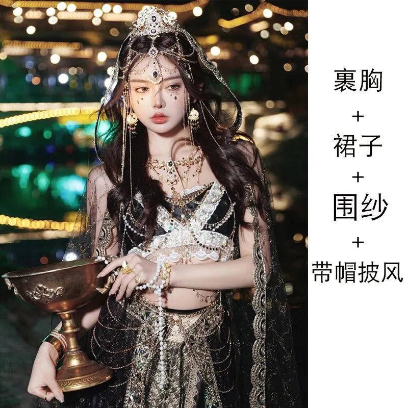 Princess of the Western Regions Dunhuang Hanfu Exotic Style Tianzhu Girl Photo Travel Photography Stage Photography Suit Flying Dance Suit