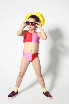 RED AND PINK SWIMWEAR BIKINI SET