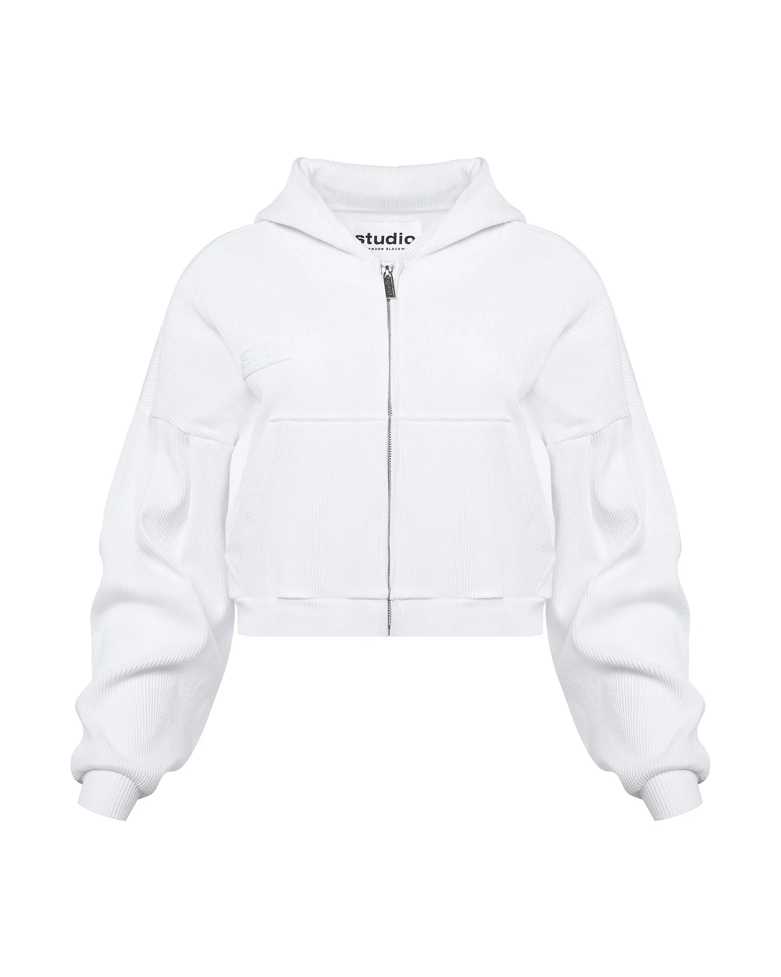 Ribbed Zip Hoodie