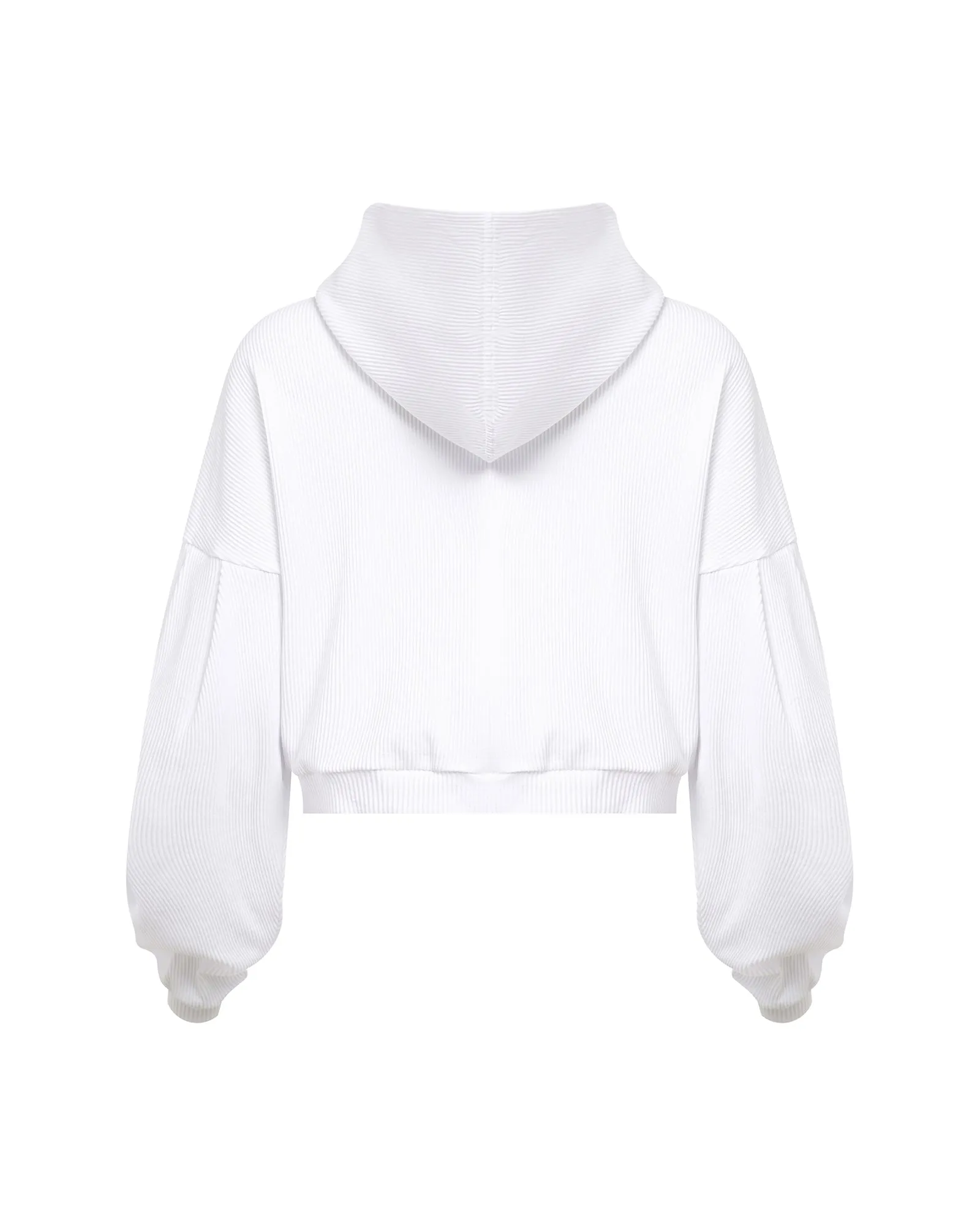 Ribbed Zip Hoodie