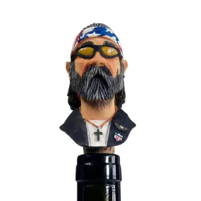 Road Warrior Biker Western Wine Bottle Stopper