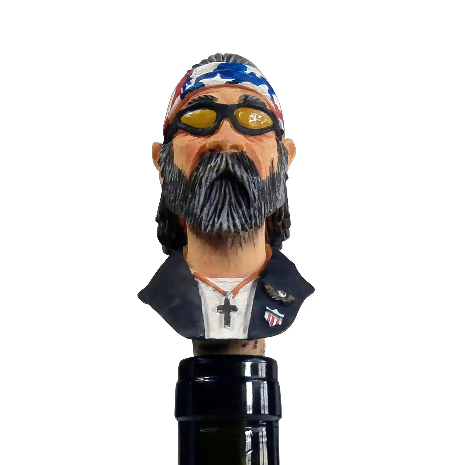 Road Warrior Biker Western Wine Bottle Stopper