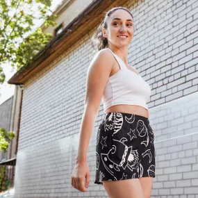 Rocket Ships and Planets Womens Recycled Athletic or Swim Shorts