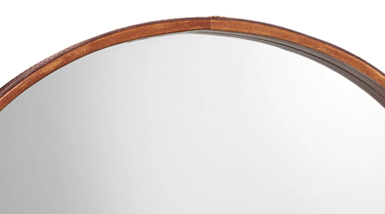 Round Mirror Leather - Small
