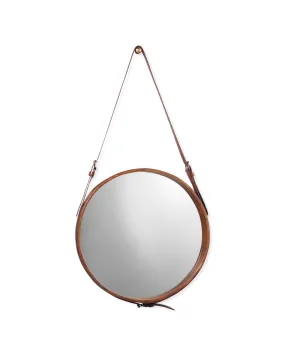 Round Mirror Leather - Small