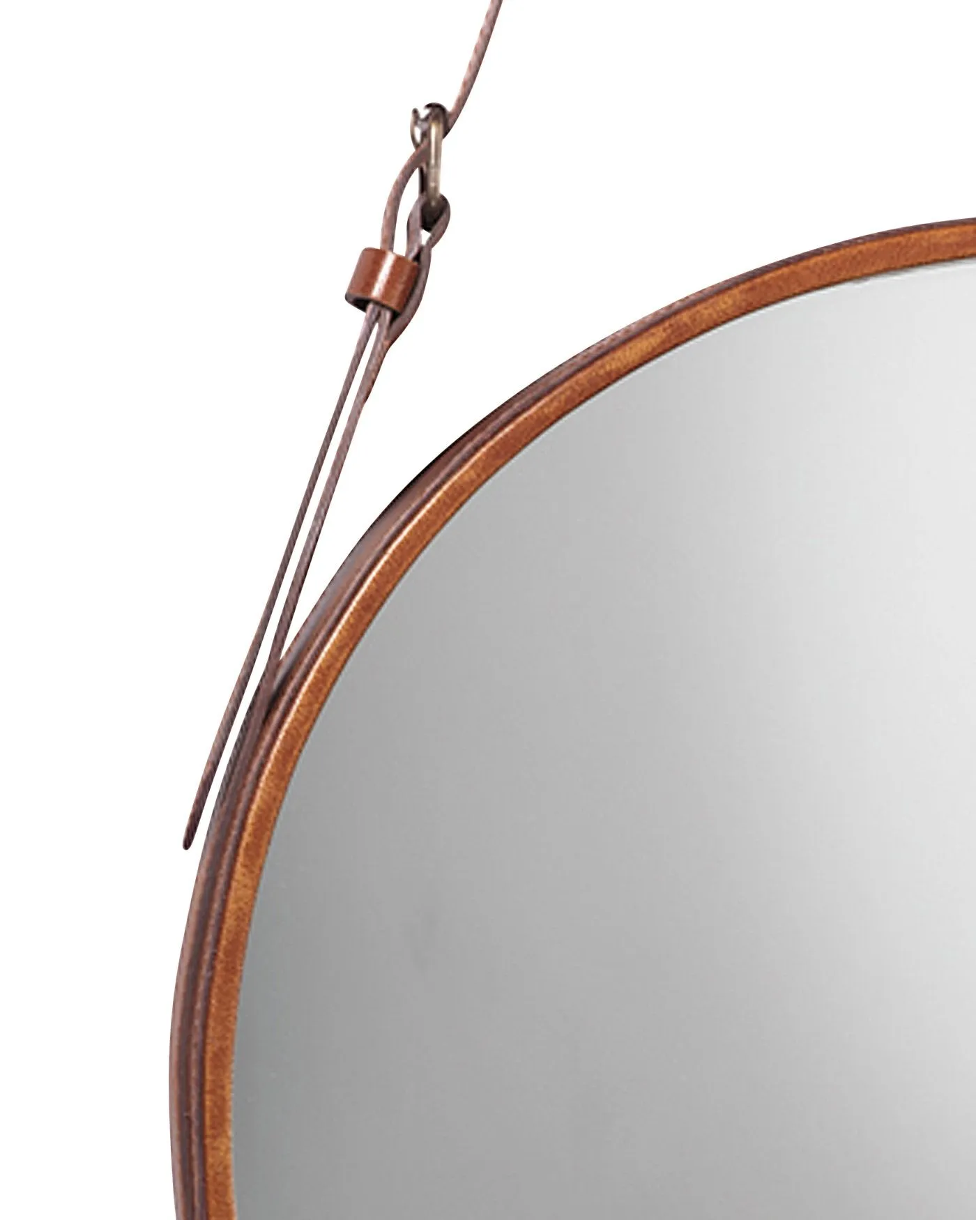 Round Mirror Leather - Small