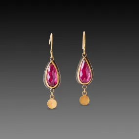 Ruby Teardrop Earrings