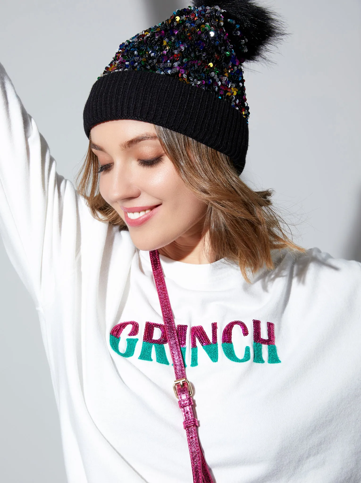 Shiraleah Fiesta Sequin Hat, Black