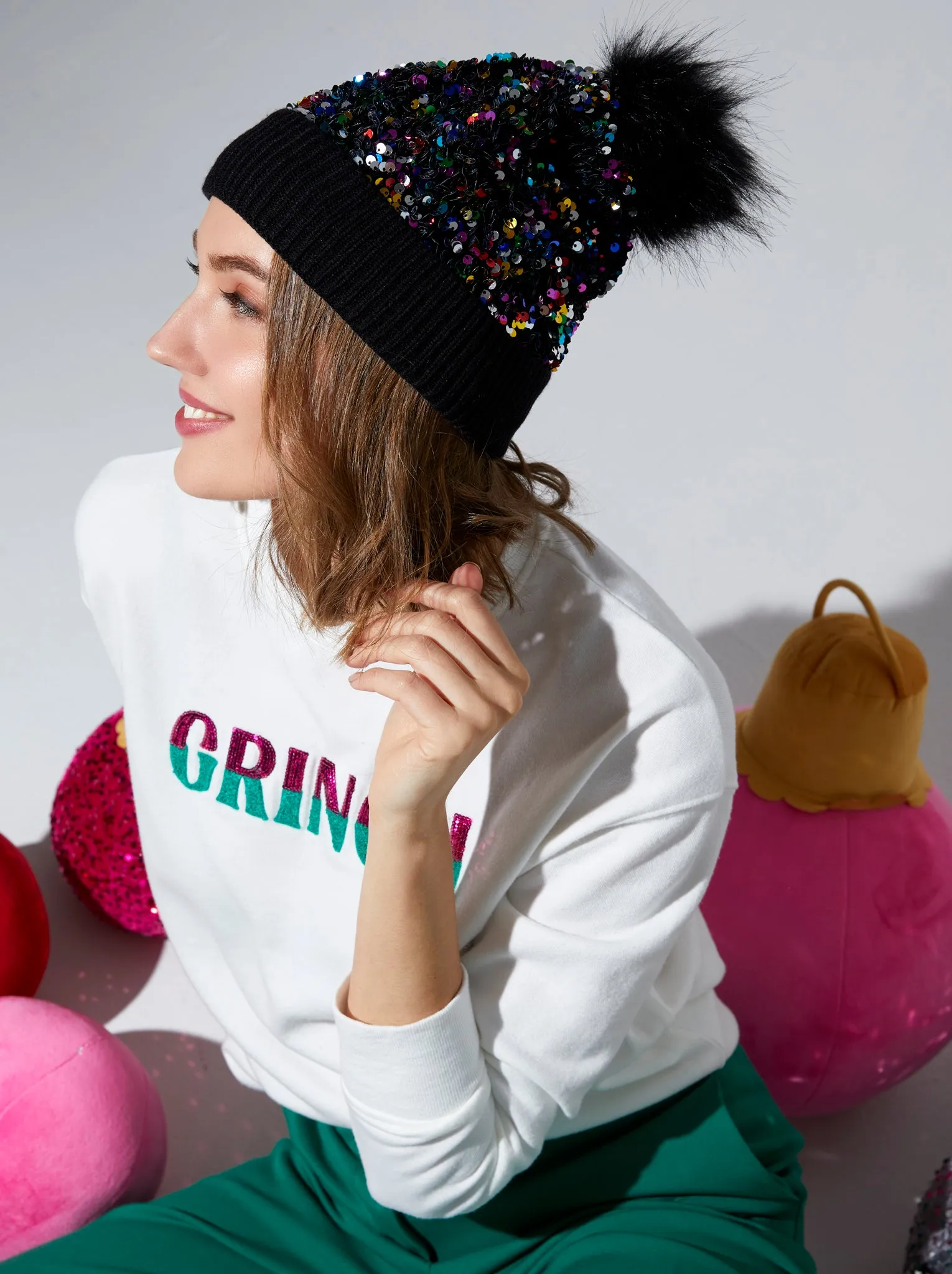 Shiraleah Fiesta Sequin Hat, Black