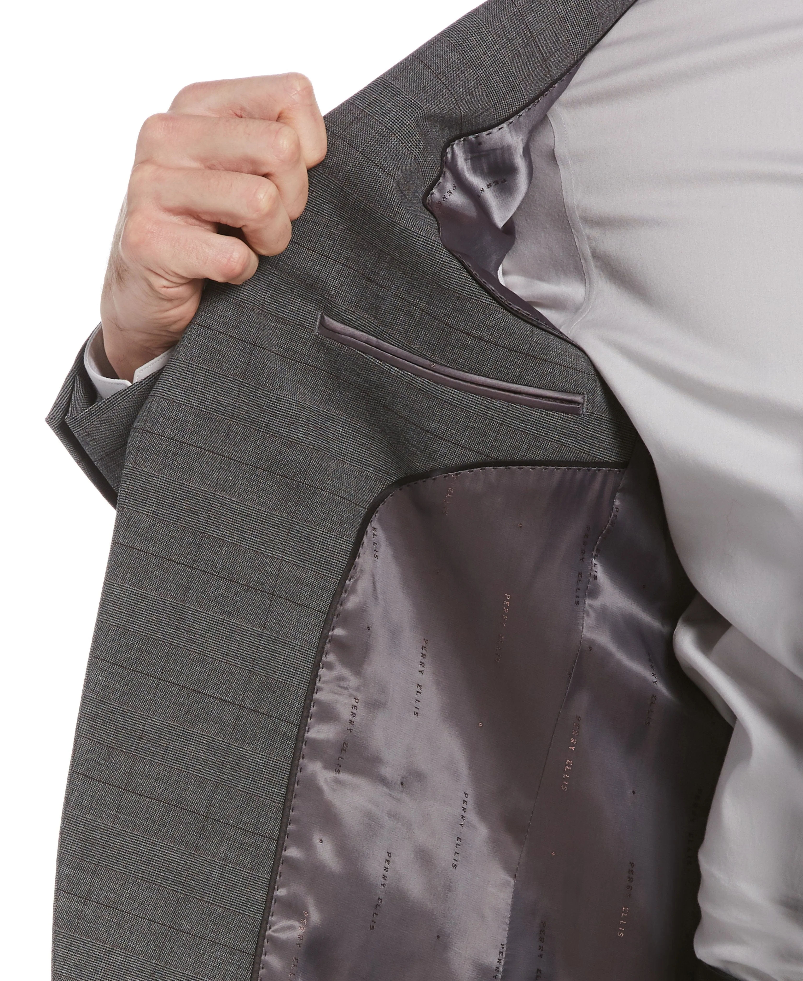 Very Slim Fit Windowpane Suit Jacket