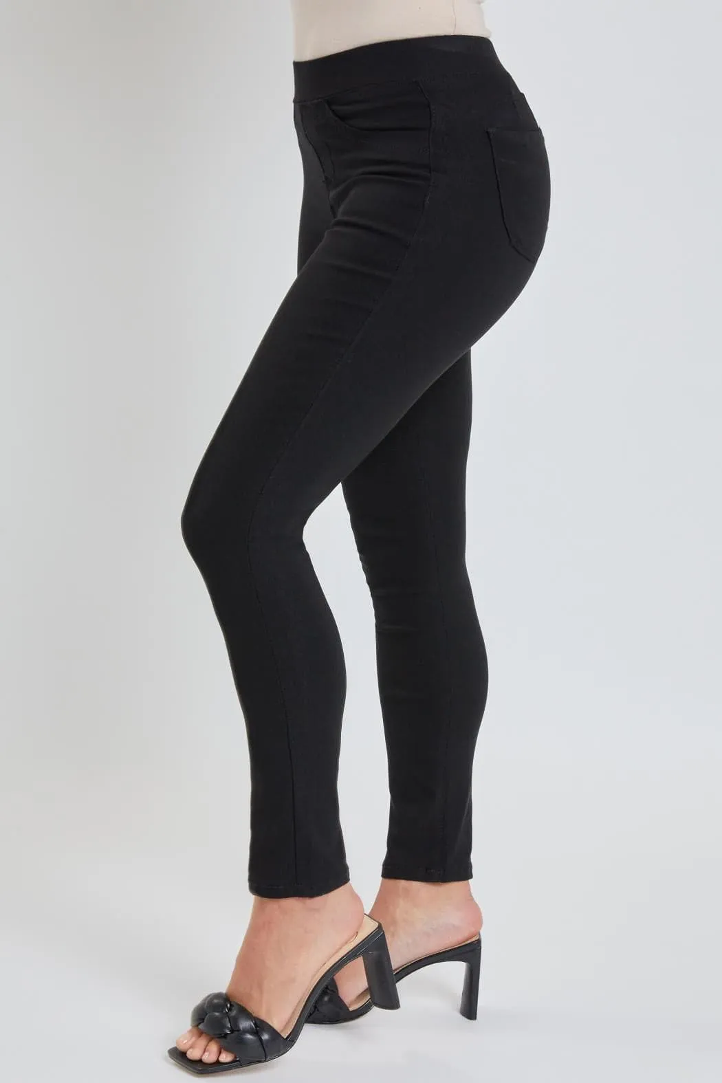 Women's Petite Hyperstretch Mid Rise Jegging, Black